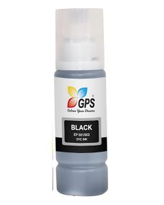 GPS Colour Your Dreams 001 / 003 Ink Bottle for Epson L 3100, L 3110, L 3115, L 3150, L 3151,L 3200, L 3210, L 3211, L 3215 L 3216, L 3250, L 3251, L 3252, L 5150, L15150, L5190, L 5290 Printer  -1Pcs Black