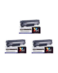 GPS Colour Your Dreams 85A Toner Cartridge for HP LJ Printers Pro P1102, P1102W, M1132, M1212, M1214, M1217-3Pack
