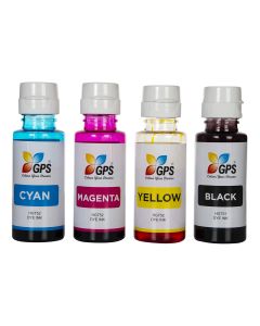 GPS Colour Your Dreams GT5810 Refill Dye Ink for HP GT51 GT52 Compatible for HP Ink Tank 115, 310, 315, 319, 410, 415, 419, 455, 500, 515, 530, 615, 5810, GT 5811, GT 5820 Printers-4 Color Set