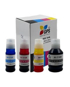 GPS GI 71 Ink Refill for Canon Printers - Compatible with PIXMA G1020, G2020, G3020, G2021, G2060, G3060 Series - Vibrant Colors, 70ml Bottle
